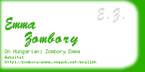 emma zombory business card